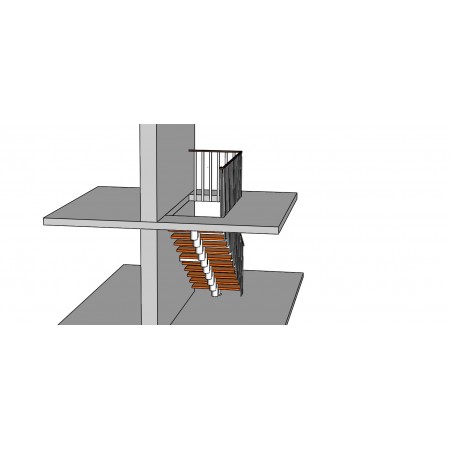 Металлическая лестница, 2 этаж, внутренняя А-31
